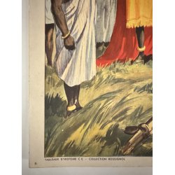 Original Vintage Plakat - Fransk Dobbeltsidet Skoleplanche "Pasteur" Og "Congo", 1940 