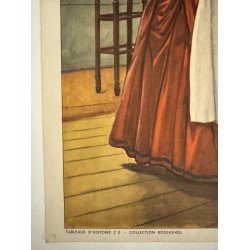 Original Vintage Plakat - Fransk Dobbeltsidet Skoleplanche "Pasteur" Og "Congo", 1940 