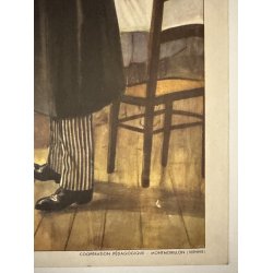 Original Vintage Plakat - Fransk Dobbeltsidet Skoleplanche "Pasteur" Og "Congo", 1940 