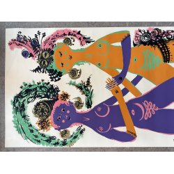 Original Vintage Plakat - A.B.C. Revyen, Bjrn Wiinblad 1956