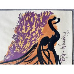 Original vintage Plakat - Det lille Thehus, Bjrn Wiinblad 1954