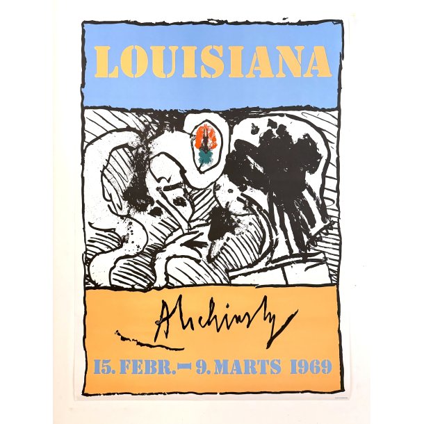 Original Vintage Plakat - Louisiana, Alechinsky 1969
