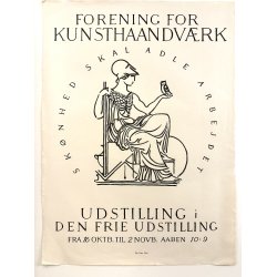 Original Vintage Plakat - Foreningen For Kunsthaandvrk, Niels Skovgaard