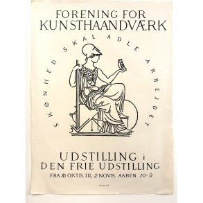 Original Vintage Plakat - Foreningen For Kunsthaandvrk, Niels Skovgaard