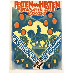 Original Vintage Plakat - Festen Om Hesten