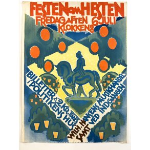 Original Vintage Plakat - Festen Om Hesten