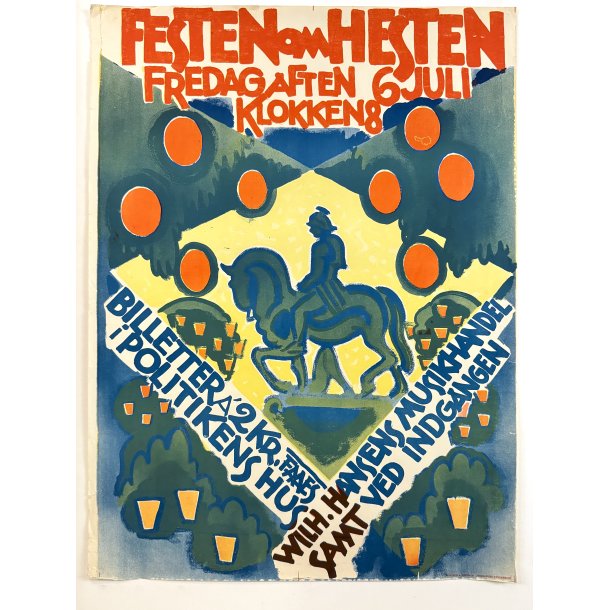 Original Vintage Plakat - Festen Om Hesten