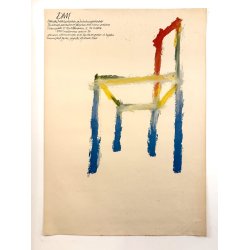 Original Vintage Plakat - DMI (Danske Mbelarkitekter Og Indretningsarkitekter)