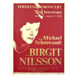 Original Vintage Plakat - Fdselsdagskoncert, Tivoli Koncertsalen
