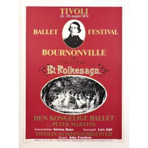 Original Vintage Plakat - Tivoli, Ballet Festiival Bournonville, Et Folkesagn 1979