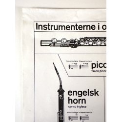 Original vintage plakat - Instrumenterne i orkestret: Tr�bl�seinstrumenter - 1965
