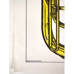Original Vintage Plakat - Instrumenterne i orkestret: Messingbl�seinstrumenter - 1965