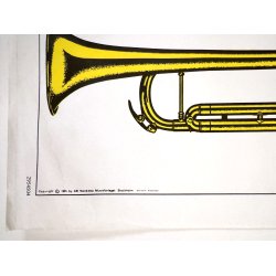 Original Vintage Plakat - Instrumenterne i orkestret: Messingbl�seinstrumenter - 1965