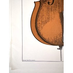 Original Vintage Plakat - Instrumenterne i orkestret: Strygeinstrumenter - 1965