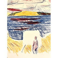 Original Vintage Plakat - Den Polykrome, Maleri Og Skulptur Udstilling Charlottenborg