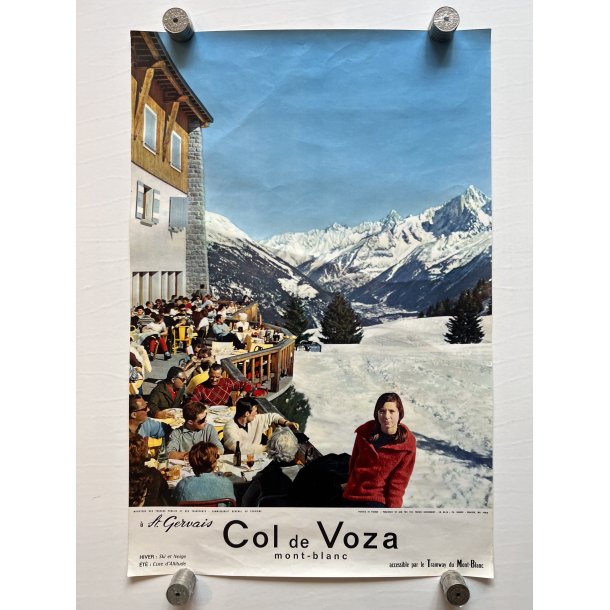 Original Plakat - Col De Vosa, Mont Blanc