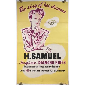 Original Plakat - H. Samuel - `Happiness Diamond Rings