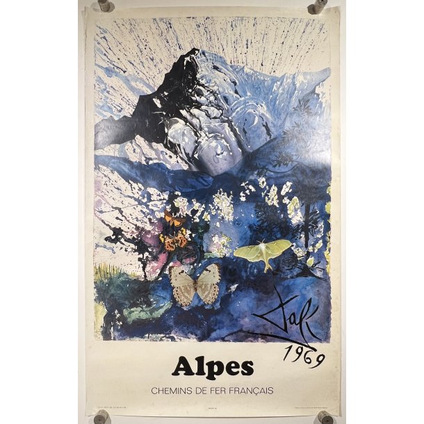 Original Plakat - Dali 1969, Alpes