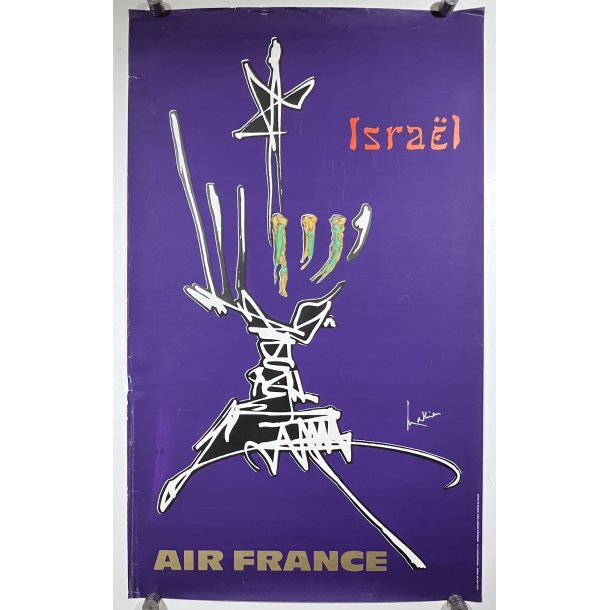 Original Plakat - Air France, Israel