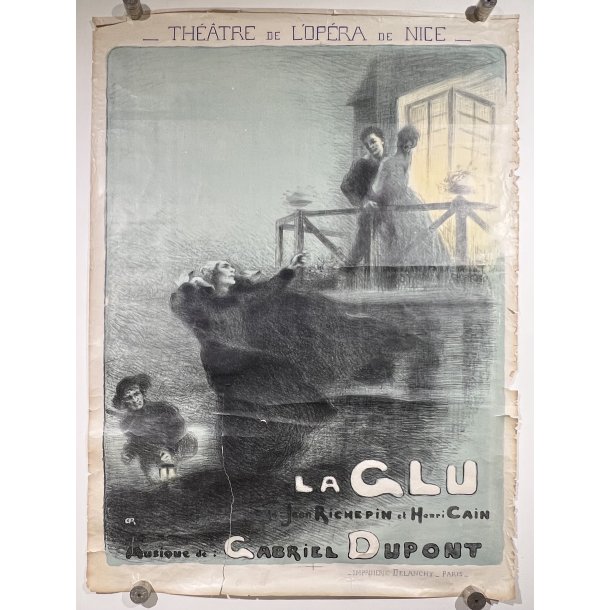 Original Fransk Teater Plakat - La Glu