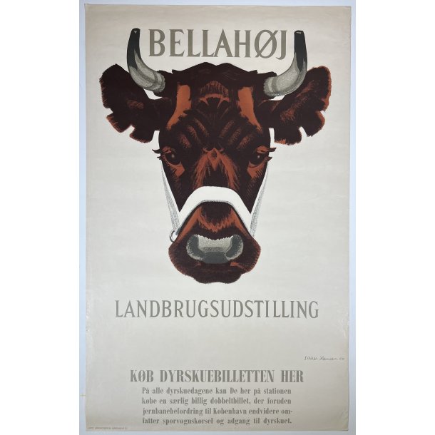 Original Sikker Hansen Plakat - Bellahj Landbrugsudstilling