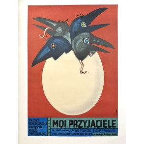 Original Polsk Filmplakat - Moi Przyjaciele - Mig Og Vennerne