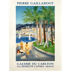 Original Pierre Gaillardot Udstillings Plakat - Galerie Du Carlton
