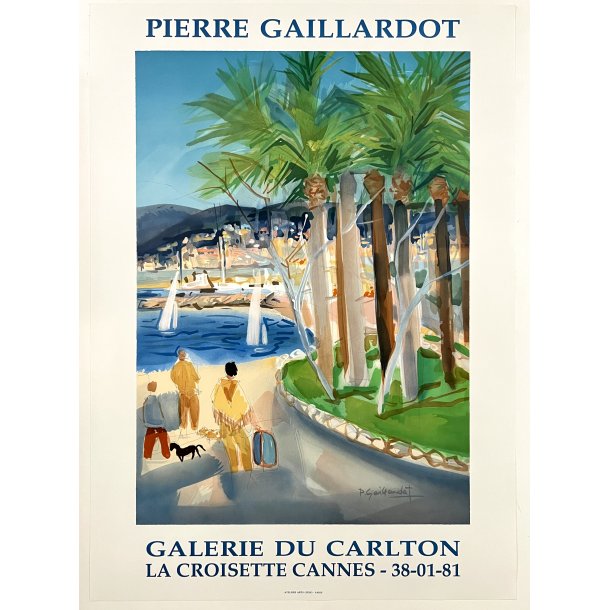 Original Pierre Gaillardot Udstillings Plakat - Galerie Du Carlton