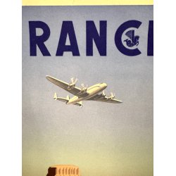 Original vintage plakat - Air France � Am�rique du Nord - Jean Even (Ca 1950)