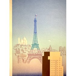 Original vintage plakat - Air France � Am�rique du Nord - Jean Even (Ca 1950)