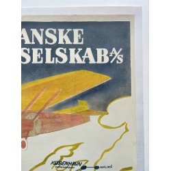 Original Plakat - Det Danske Luftfartselskab A/S