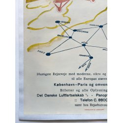 Original Plakat - Det Danske Luftfartselskab A/S