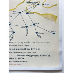 Original Plakat - Det Danske Luftfartselskab A/S