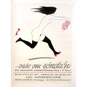 Original Vintage Plakat - Osse Om Snda'n, A.B.C. Sommerteater 1967