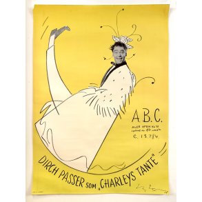 Original Vintage Plakat - Charleys Tante, A.B.C. 1958