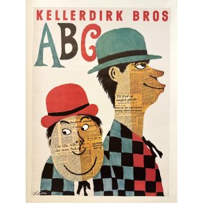 Original Vintage Plakat - Kellerdirk Bros - A.B.C. Revyen