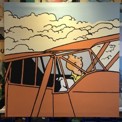 Tintin i orange flyver