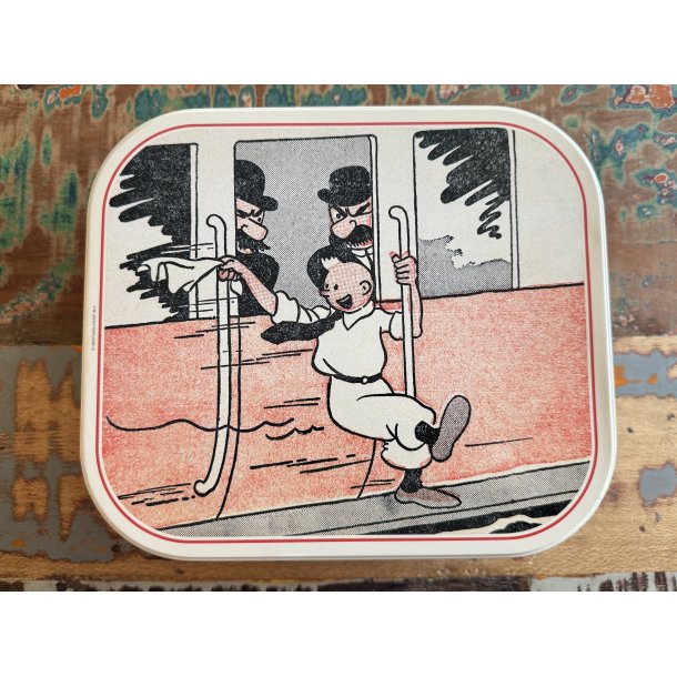 Tintin Metaldåse - Tintin Og Dupont & Dupond På tog 2014