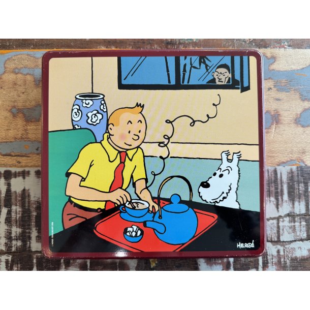 Tintin Metaldåse - Tintin Drikker Te, Fra 2006