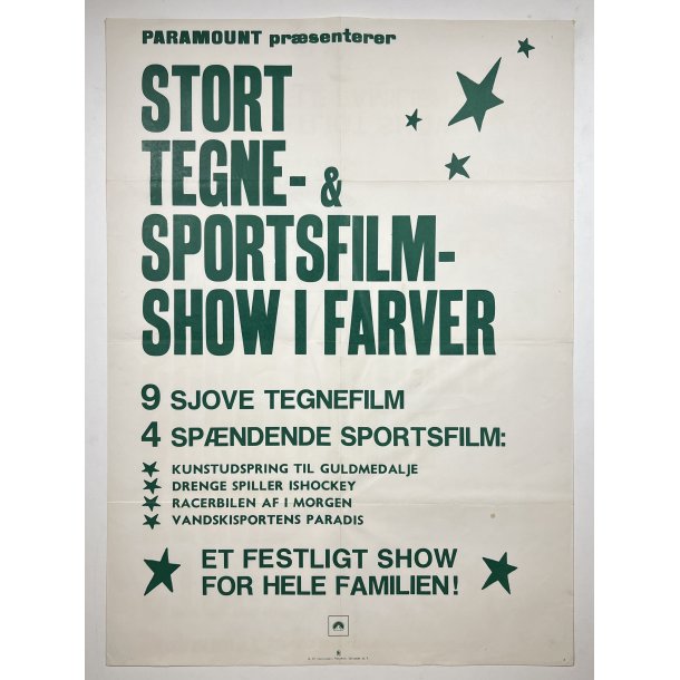 Stort Tegne- Og Sportsfilmshow i Farver