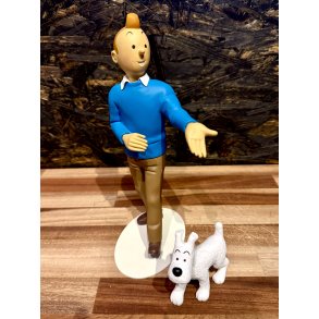 1 STK UDSTILLINGSMODEL - Tintin Og Terry - Resin Figur