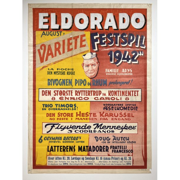 Original Plakat - Eldorado Variete Festspil