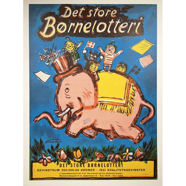 Original Plakat - Det Store Brnelotteri