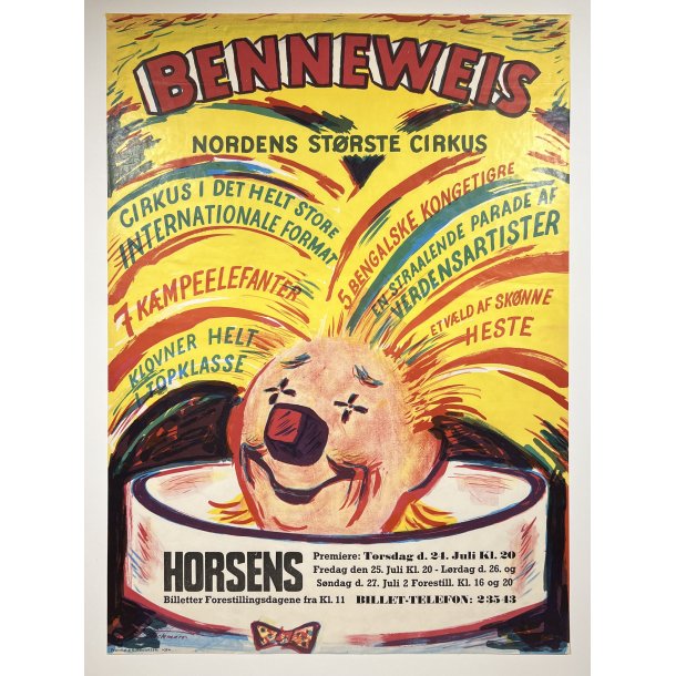 Original Plakat - Cirkus Benneweis