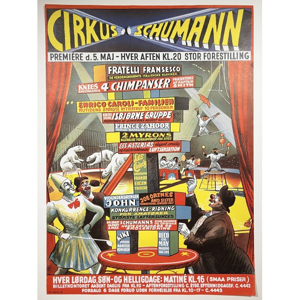 Original Plakat - Cirkus Schumann