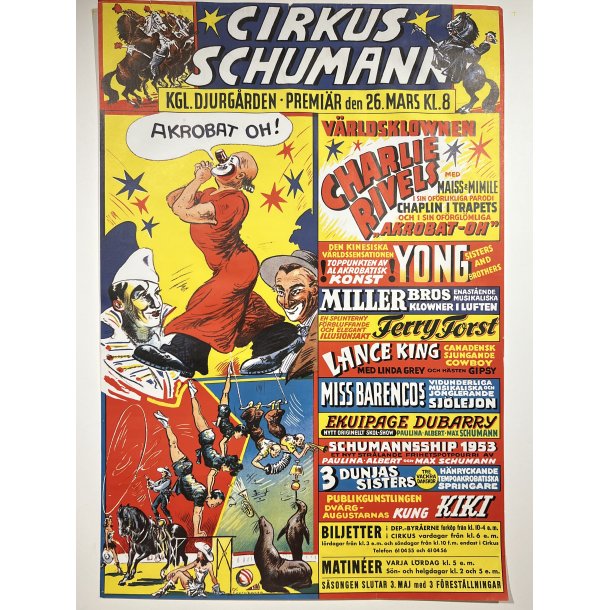 Original Plakat - Cirkus Schumann