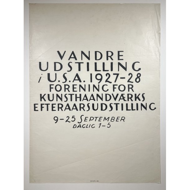 Original Plakat - Vandre Udstilling i U.S.A. 1927-1928