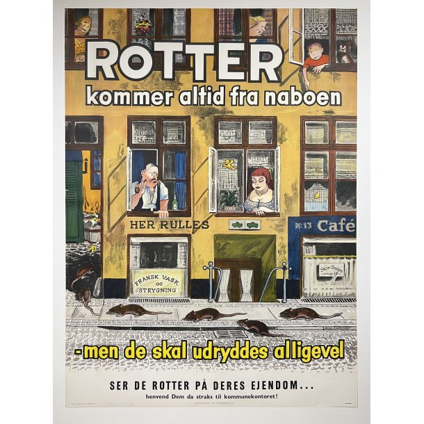 Original Plakat - Rotter Kommer Altid Fra Naboen