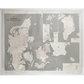 Original Plakat - Danmarks Kort 1970