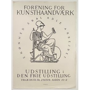 Original Vintage Plakat - Foreningen For Kunsthaandvrk, Niels Skovgaard